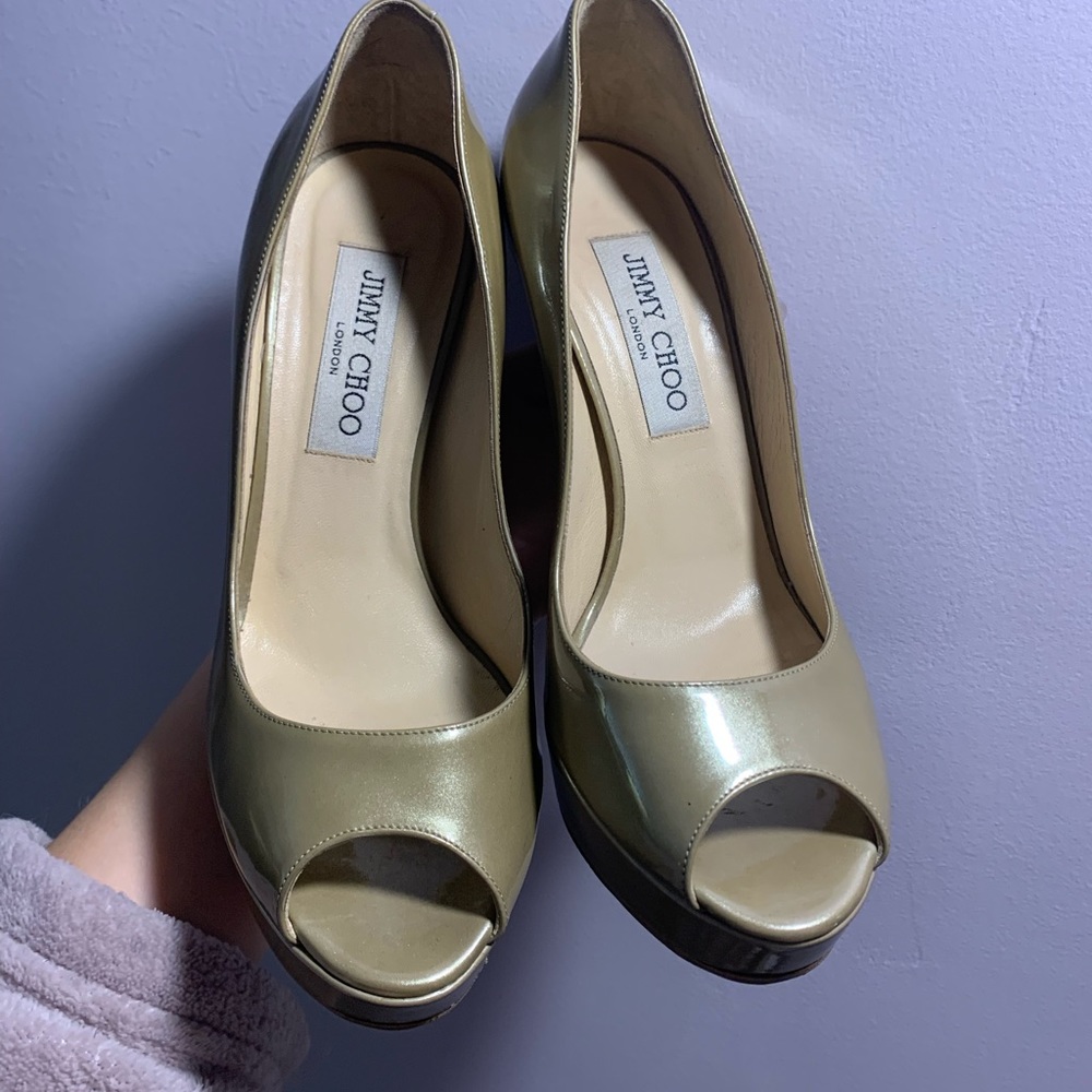Jimmy choo tan stiletto